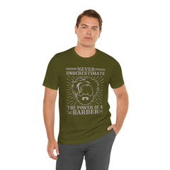 Never Underestimate the Power of a Barber Tee - Unisex Short Sleeve Shirt, Barber Gift, Hair Stylist Apparel, Funny Barber Shirt, [...]