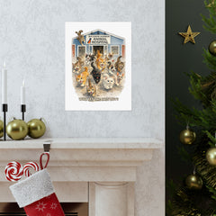Who Let the Cats Out? Baldwin Harbor Animal Hospital Cat Poster — Matte Vertical Wall Art