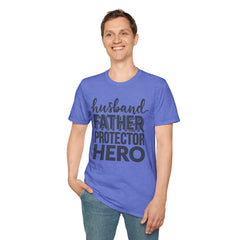 Husband Father Protector Hero Unisex Softstyle T-Shirt