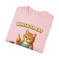 Whisker Cat Baking T-Shirt — Cute Cat Chef Graphic Tee