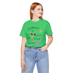 Summer Is — Graphic Tee (Sunglasses, Ice Cream & Sandals)