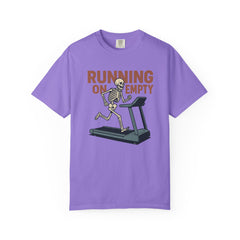 Funny Skeleton Running T-Shirt, Gift for Fitness Lovers, Halloween Tee, Gym Humor Shirt, Quirky Workout Apparel