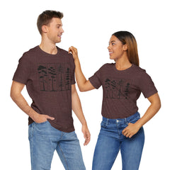 Nature-Inspired Unisex Jersey Tee, Tree Graphic T-Shirt, Eco-Friendly Fashion, Gift for Nature Lovers, Casual Wear, Outdoor Adventure