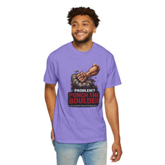 Problem? Punch the Boulder T-Shirt — Funny Raccoon City Gym / Motivational Workout Tee