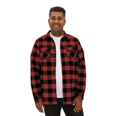 Wild Sound Wolf Guitarist Graphic - Unisex Flannel Shirt