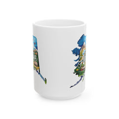 Alaska Watercolor State Mug – Travel Gift or Souvenir – 11oz or 15oz
