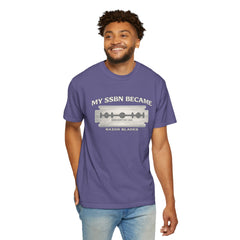 My SSBN Became Razor Blades Graphic Vintage Submarine Veteran Tee
