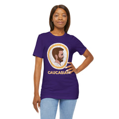 Bearded Graphic Tee - Funny Caucasians Satire Head Shot Unisex Jersey Short Sleeve Tee