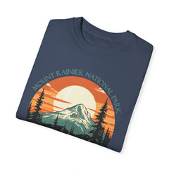 Mount Rainier National Park Graphic, Comfort Colors Soft Relaxed Fit Unisex Garment-Dyed T-shirt