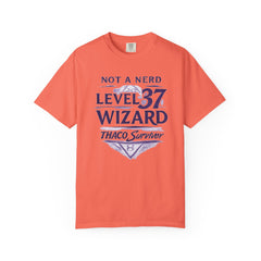 Level 37 Wizard T-Shirt — "Not a Nerd" THAC0 Survivor D&D Gamer Tee
