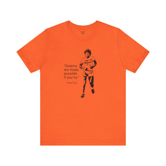 Terry Fox Inspirational Amputee Quote - Unisex Short Sleeve Tee,Amputee Awareness,Gift For Him,Gift For Her,Leg Amputee,Limb Loss Awareness
