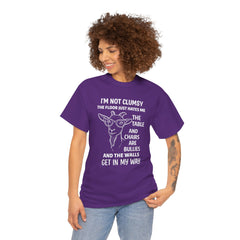 Clumsy Funny Goat Graphic Tee | Unisex Heavy Cotton Tee | Great Gift for Animal Lovers, Birthdays, Casual Wear, Humorous Gifts, Everyday Style