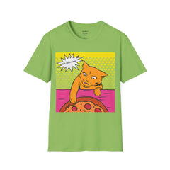 GET ME A PIZZA Cat Pop Art Unisex Softstyle T Shirt  For the Feline or Pizza Lover in all of us.