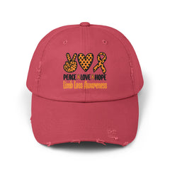 Amputee Awareness cap, Peace Love Hope