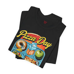 Pizza Day Unisex Short Sleeve Tee - Fun Foodie Graphic T-Shirt