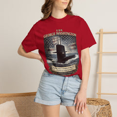USS George Washington SSBN 598 Submarine T-Shirt with a quote from its namesake