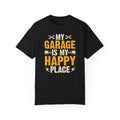 My Garage Is A Happy Place, Comfort Colors Unisex Relaxed Fit T Shirt