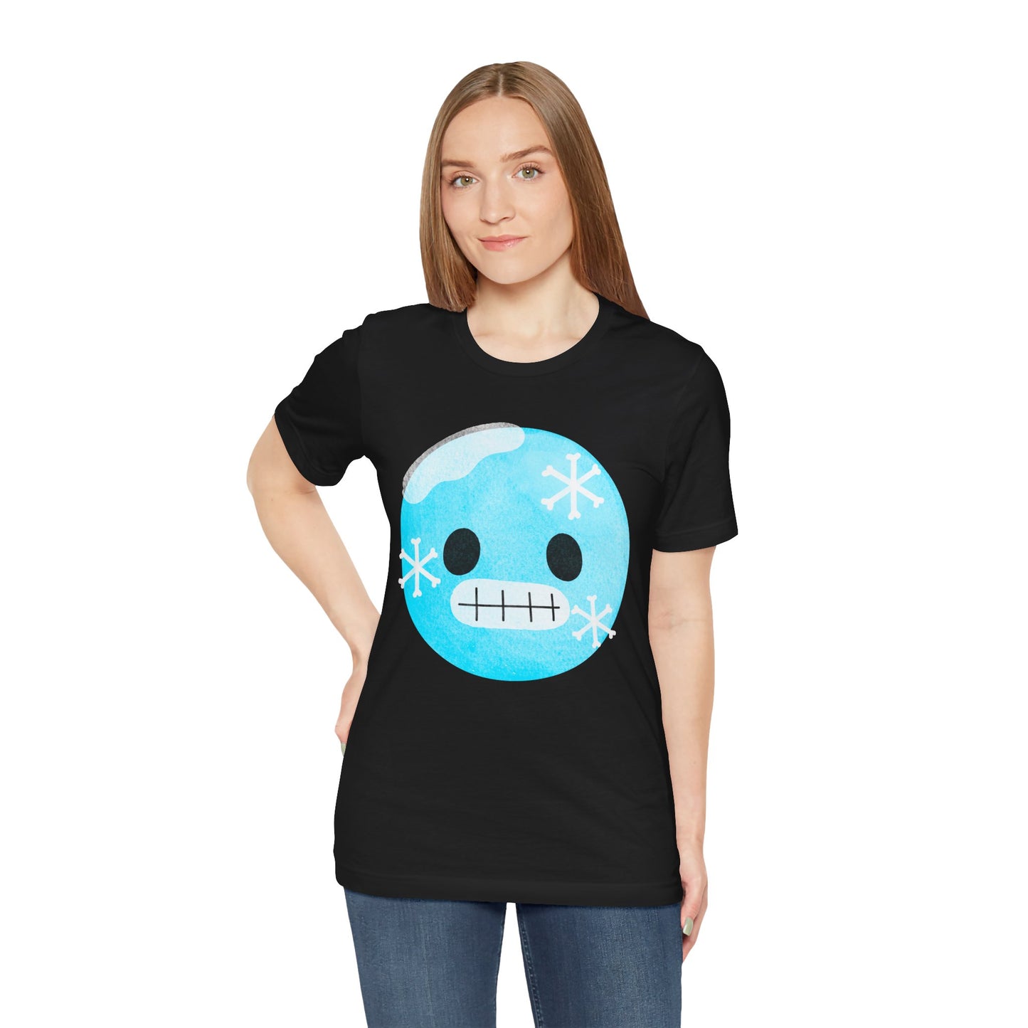 Emoji Whos Cold - Graphic Unisex Jersey Short Sleeve Tee