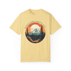 Mount Rainier National Park Graphic, Comfort Colors Soft Relaxed Fit Unisex Garment-Dyed T-shirt