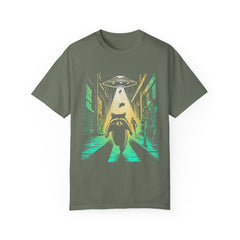 Raccoon UFO Funny Comfort Colors Graphic T-Shirt