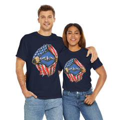 United States Navy Super Submariner tear open T Shirt, Red White and Blue, Patriotic Tee