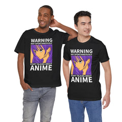 Funny Anime Talk Quote with Girl - Unisex Jersey Short Sleeve Tee