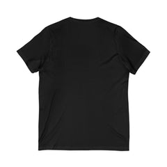 Forest Maiden V-Neck Tee — Woman with Dog & Nature Illustration