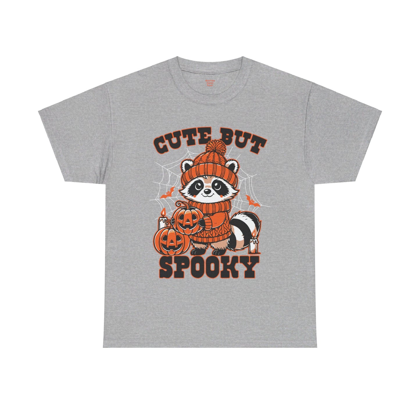 Cute But Spooky Halloween Raccoon! Graphic Unisex Heavy Cotton Tee