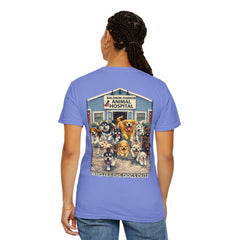 Lauren McGowan Front Logo Back Graphic Baldwin Harbor Animal Hospital "Who Let the Dogs Out?" Tee
