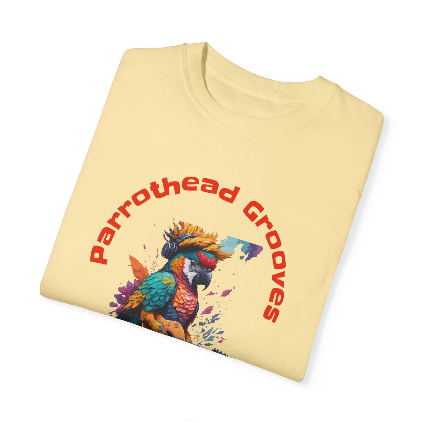 Parrothead Grooves, Island Moves - Unisex Garment-Dyed T-shirt