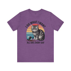 I Do What I Want Cat Quote - Graphic Unisex Jersey Short Sleeve Tee