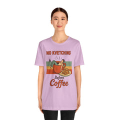 Cozy Coffee Lover Tee, No Kvetching Before Coffee Shirt, Funny Gift for Coffee Enthusiasts, Unisex Casual Apparel, Perfect for [...]