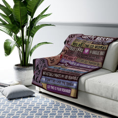 Work Wife Besties Sherpa Fleece Blanket