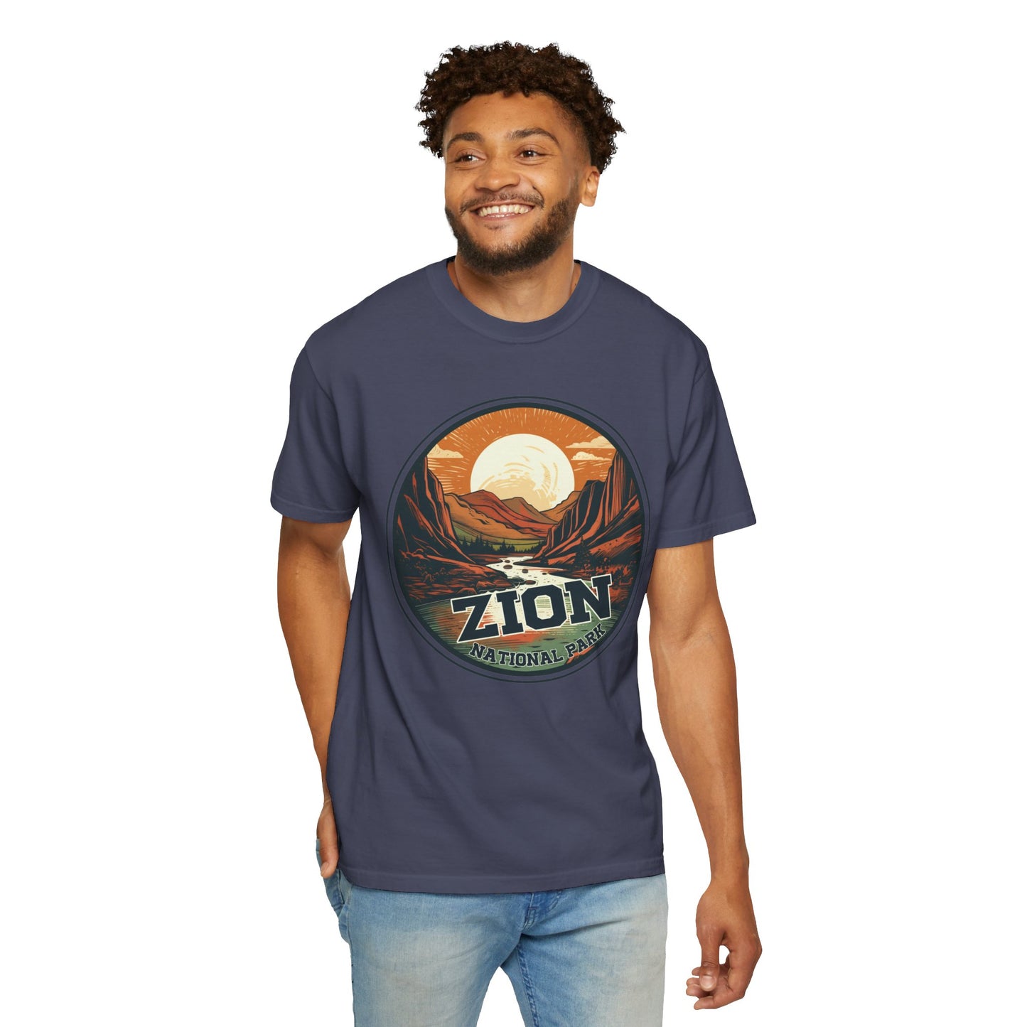 Zion National Park Graphic, Comfort Colors Soft Relaxed Fit Unisex Garment-Dyed T-shirt