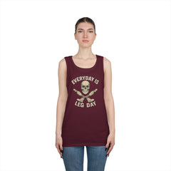 Fitness Tank Top - Skull Leg Amputee Gym Workout Shirt