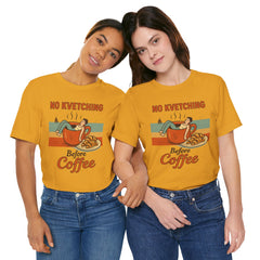 Cozy Coffee Lover Tee, No Kvetching Before Coffee Shirt, Funny Gift for Coffee Enthusiasts, Unisex Casual Apparel, Perfect for [...]