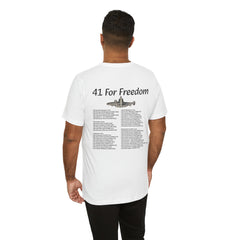 41 For Freedom FBM Fleet Ballistic Missile Submarine Unisex Jersey Short Sleeve Tee
