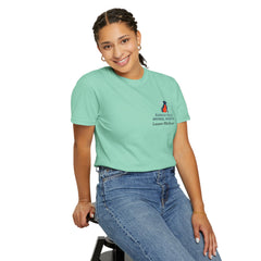 Lauren McGowan Front Logo Back Graphic Baldwin Harbor Animal Hospital "Who Let the Dogs Out?" Tee