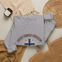 Faith • Family • Freedom Sweatshirt | Patriotic Faith-Based July 4th