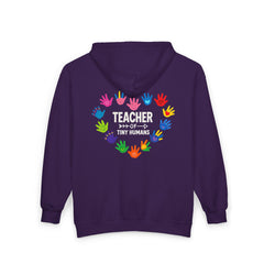Colorful Teacher Of Tiny Humans Zippered Hoodie