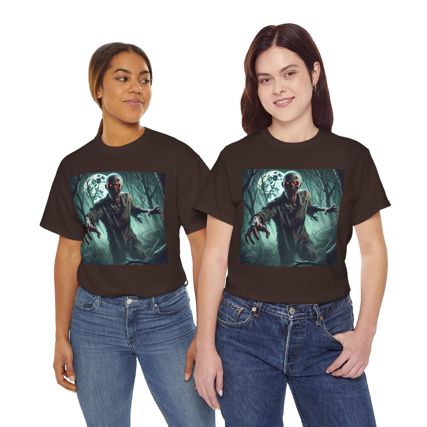 ZOMBIES WOODS! Graphic Unisex Heavy Cotton Tee