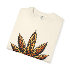 Vintage Leopard Cannabis Leaf T-shirt — Weed Lover Stoner Gift
