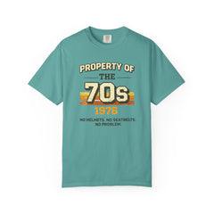 70s Retro Tee – "Property of the 70s 1976" Vintage Graphic T-Shirt
