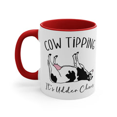 COW TIPPING Awareness - Accent Mugs | Cow Tipping Is Real, Bovine Humor. Gift For Him, Gift For Her, Farm Humor, Cow Fan Gift, Farm Animal