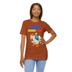 Video Game Movie I Love Chicken Jockey Tee - Unisex Short Sleeve T-Shirt