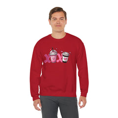 Woman's Love Coffee Valentine -  Unisex Heavy Blend™ Crewneck Sweatshirt