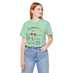 Summer Is — Graphic Tee (Sunglasses, Ice Cream & Sandals)