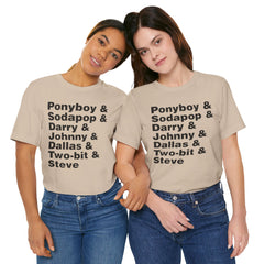The Outsiders Shirt, Greasers Characters Shirt, Unisex Jersey Short Sleeve Tee