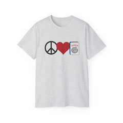 Peace Love Mahjong Unisex Ultra Cotton Tee / See our matching Coffee Mugs and Weekender Tote Bag