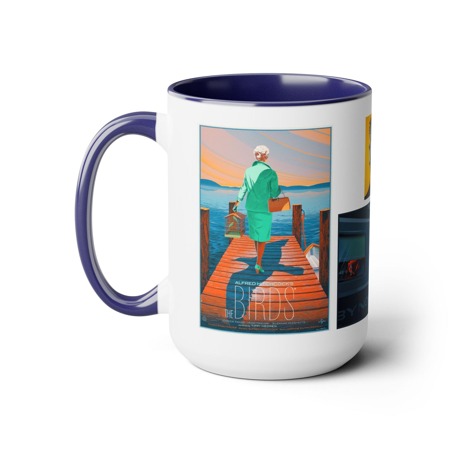 Alfred Hitchcock 3 Graphic Panel Movie Mug